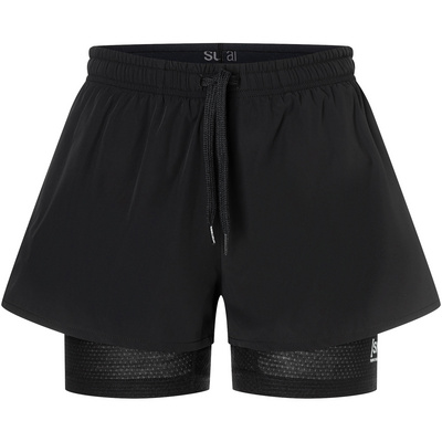 Super.Natural Dames Double Layer Short (Maat M, Zwart)