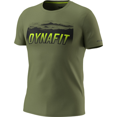 Dynafit Heren Transalper Graphic T-Shirt (Maat XL, Olijf)