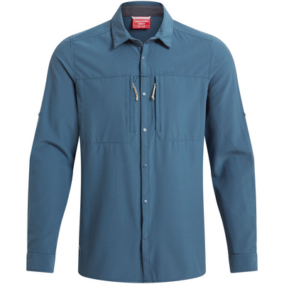 Craghoppers Heren Nosilife Pro V Hemd (Maat XL, Blauw)