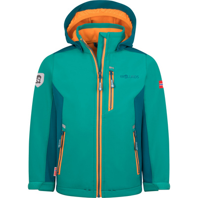 Trollkids Kinderen Balestrand Jas (Maat 110, Turquoise)