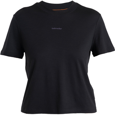 Icebreaker Dames Tech Lite III Crop T-Shirt (Maat S, Zwart)