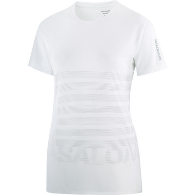 Salomon Dames Sense Aero GFX T-Shirt (Maat L, Wit)