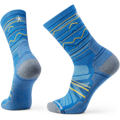 Smartwool Heren Hike Light Mountain Range Pattern Crew Sokken (Maat 46 , Blauw)