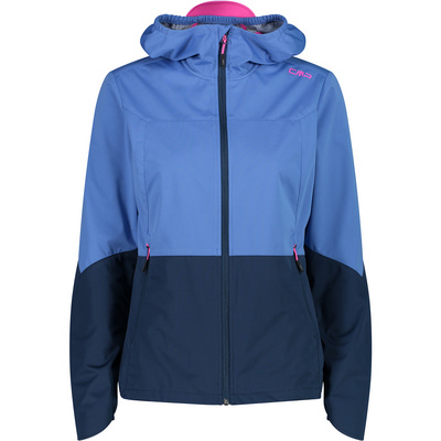 CMP Dames Softshell Hoodie Jas (Maat XS, Blauw)