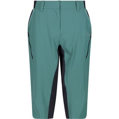 CMP Dames Free Fietsbroek 3/4 (Maat XS, Turquoise)