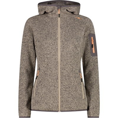 CMP Dames Zip Hoodie Vest (Maat XS, Beige)