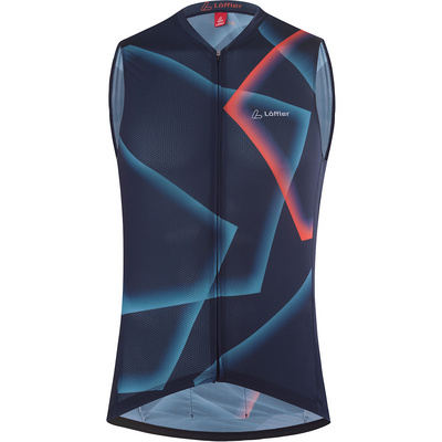 Löffler Heren Penta Vent FZ Fietsshirt (Maat XS, Blauw)