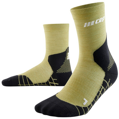CEP Heren Light Merino Mid Cut Sokken (Maat 42 , Olijf)
