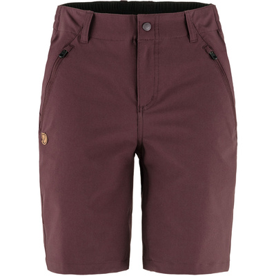 Fjällräven Dames Abisko Trail Stretch Short (Maat S, Rood)