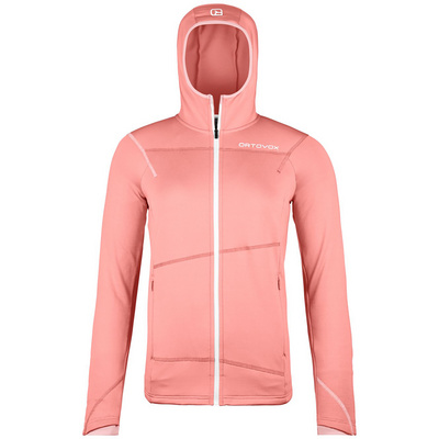 Ortovox Dames Fleece Light Hoodie Vest (Maat XS, licht roze)