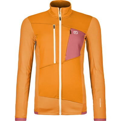 Ortovox Femme Veste Fleece Grid (taille M, Orange)