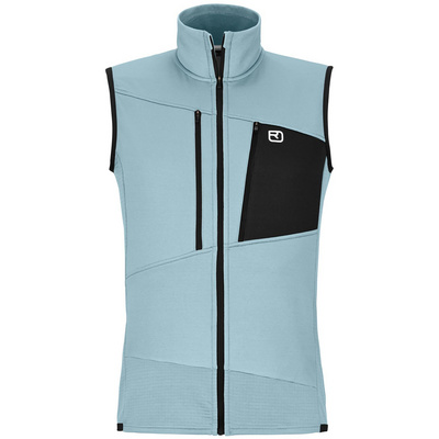 Ortovox Heren Fleece Grid Bodywarmer (Maat XXL, Blauw)