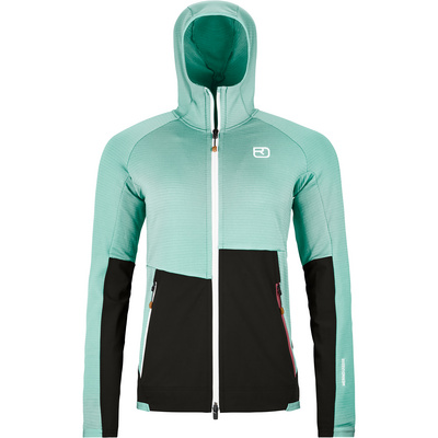 Ortovox Dames Fleece Rib Hoodie Vest (Maat XS, Turquoise)