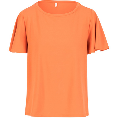 Blutsgeschwister Dames Bella Farfalla Crew T-Shirt (Maat M, Oranje)
