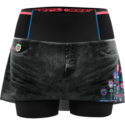 Crazy Femme Jupe Voltage (taille S, Noir)