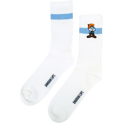 Bavarian Caps Papa Schlumpf Sokken (Maat 41 , Wit)