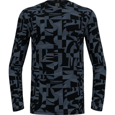 Odlo Homme T-shirt long Merino 200 Heritage Crew Neck (taille S, Bleu)