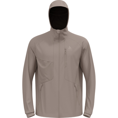 Odlo Heren Zeroweight Windproof X Warm Jas (Maat XL, Beige)
