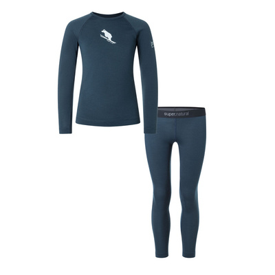 Super.Natural Enfants Ensemble de sous-vêtements Tundra175 Flear (taille 140, Bleu)