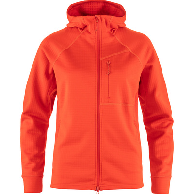 Fjällräven Femme Veste Abisko Grid Fleece Hoodie (taille M, Rouge)