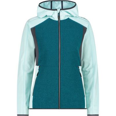 CMP Dames Hoodie Jas (Maat XS, Turquoise)