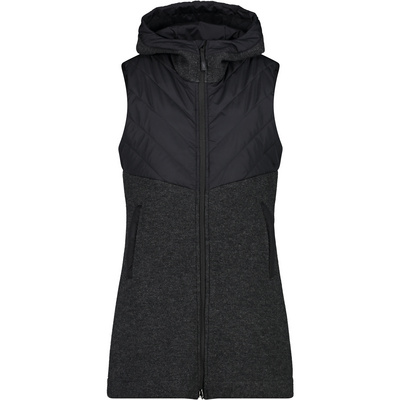 CMP Dames Hoodie Bodywarmer (Maat XS, Zwart)