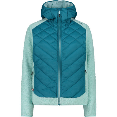 CMP Dames Hybrid Hoodie Jas (Maat XXS, Turquoise)