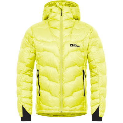 Jack Wolfskin Heren Alpspitze Down Hoodie Jas (Maat S, Geel)