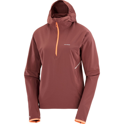 Salomon Femme Veste Sense Aero Hybrid (taille XS, Brun)