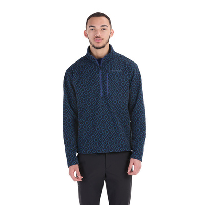 Marmot Heren Heavyweight Drop Line Printed 1/2 Zip Trui (Maat L, Blauw)