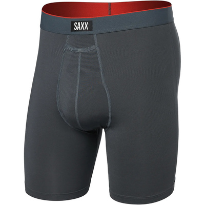 Saxx Underwear Heren Multi Sport Mesh Boxershort (Maat M, Grijs)