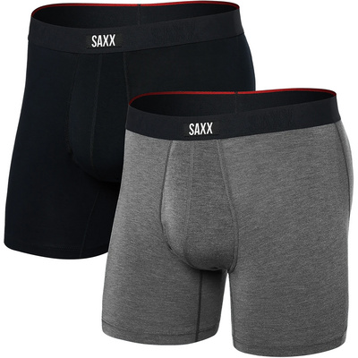 Saxx Underwear Homme Boxer Vibe Xtra Fly 2er Pack (taille S, Noir)