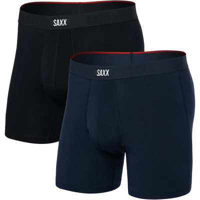 Saxx Underwear Homme Boxer Vibe Xtra Fly 2er Pack (taille M, Noir)