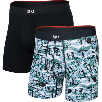 Saxx Underwear Heren Vibe Xtra Fly 2er Pack Boxershort (Maat XXL, Blauw)