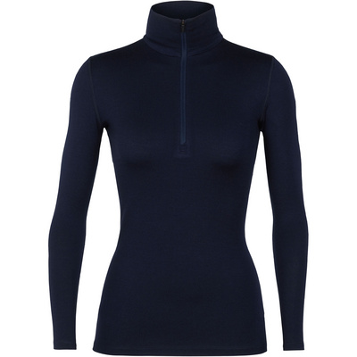Icebreaker Dames 260 Tech Half Zip Longsleeve (Maat XL, Blauw)