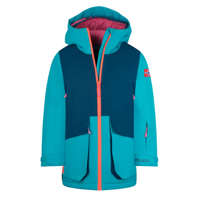 Trollkids Kinderen Kongsberg Jas (Maat 176, Turquoise)