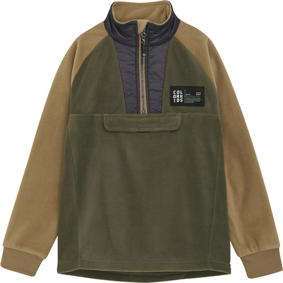 Color Kids Kinderen Fleece Anorak (Maat 110, Olijf)