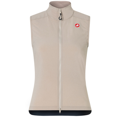 Castelli Dames Espresso Bodywarmer (Maat L, Beige)