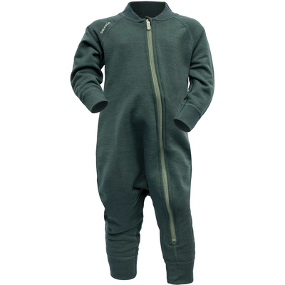 Devold Kinderen Nibba Merino Overall (Maat 62, Groen)