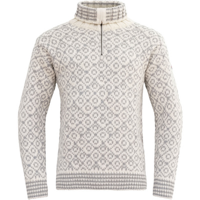 Devold Svalbard Wool Zip Neck Trui (Maat M, Grijs)