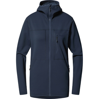 Haglöfs Dames Rosson Mid Hoodie Jas (Maat M, Blauw)