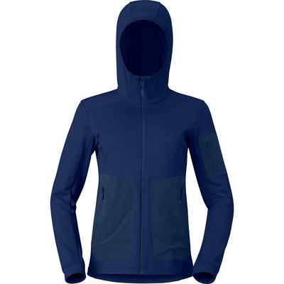 Norrona Dames Falketind Warm2 Stretch Hoodie Jas (Maat S, Blauw)