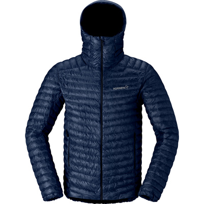 Norrona Heren Trollveggen Superlight Down800 Hoodie Jas (Maat XL, Blauw)