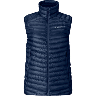 Norrona Dames Trollveggen Superlight Down800 Bodywarmer (Maat XS, Blauw)