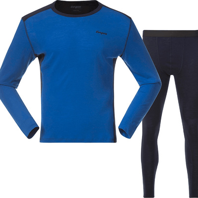 Bergans Heren Allround Merino Ondergoed Set (Maat XXL, Blauw)