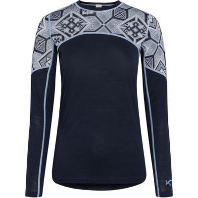 Kari Traa Femme T-shirt long Eloise (taille M, Bleu)