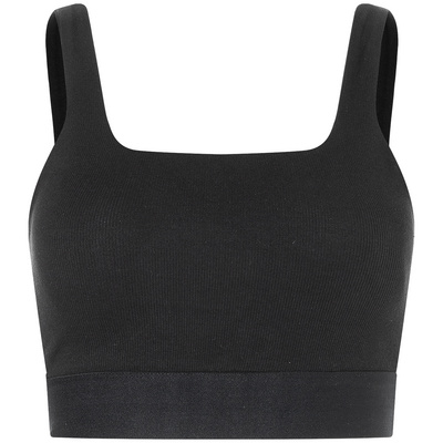 Mandala Femme Soutien-gorge de sport Ribbed (taille L, Noir)