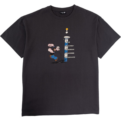 Bavarian Caps Heren Popeye Haut Den Lukas T-shirt (Maat XXL, Grijs)
