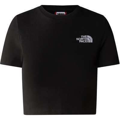 The North Face Dames Crop T-Shirt (Maat XL, Zwart)