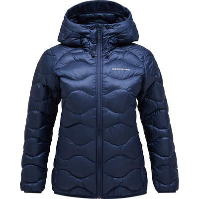Peak Performance Dames Helium Down Hoodie Jas (Maat S, Blauw)